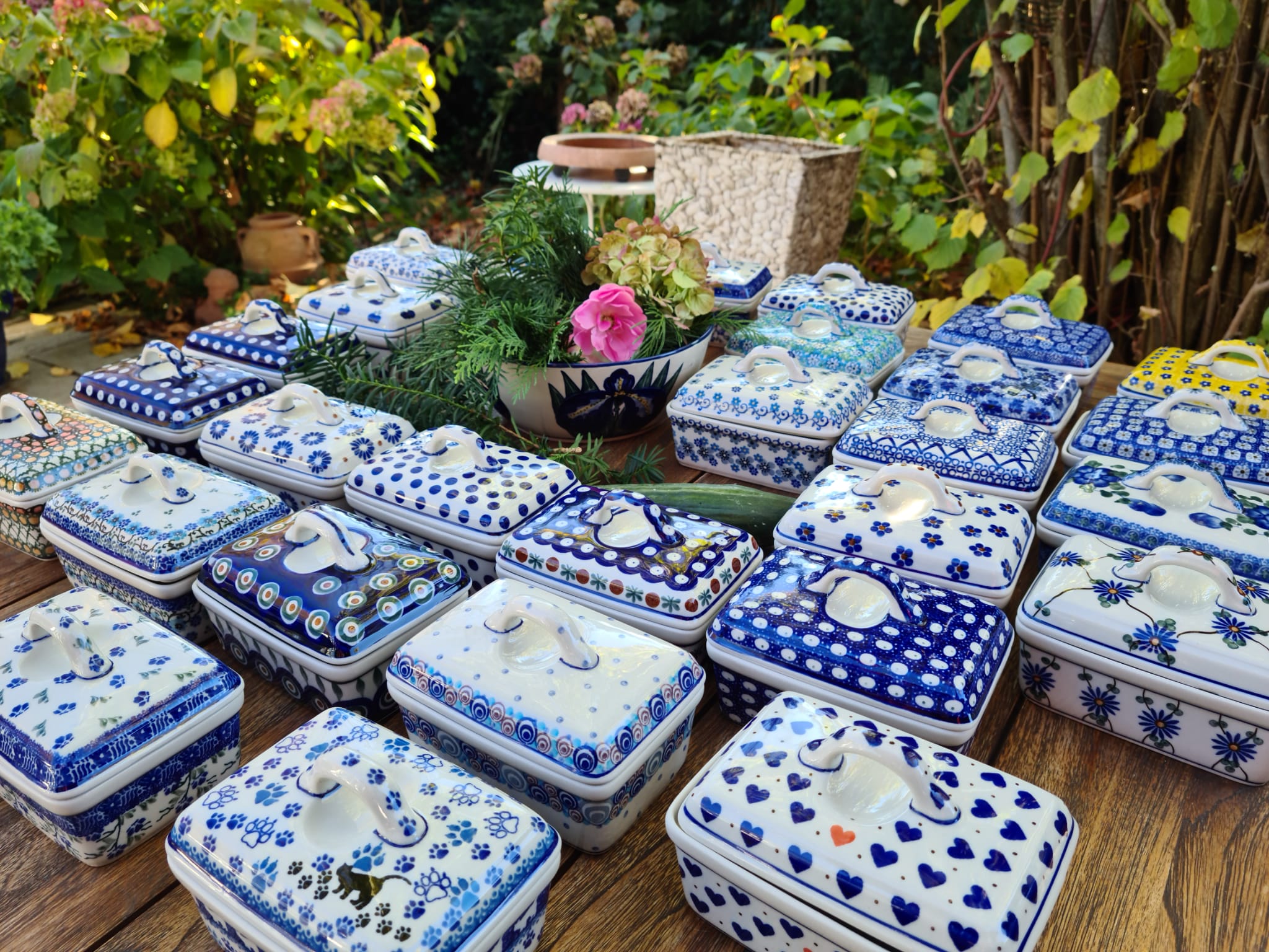 Pot à Beurre en Céramique Polonaise