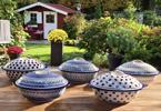 Brottopf aus Bunzlauer Keramik, oval, 42 x 25 x 22 cm