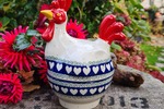 Huhn Eieraufbewahrung 22 x 13 x 17 cm - Bunzlauer Keramik