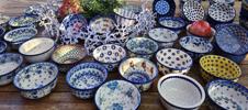 Müslikommen van Pools aardewerk servies 