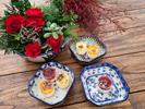 Dessertschaaltjes van Pools aardewerk servies 