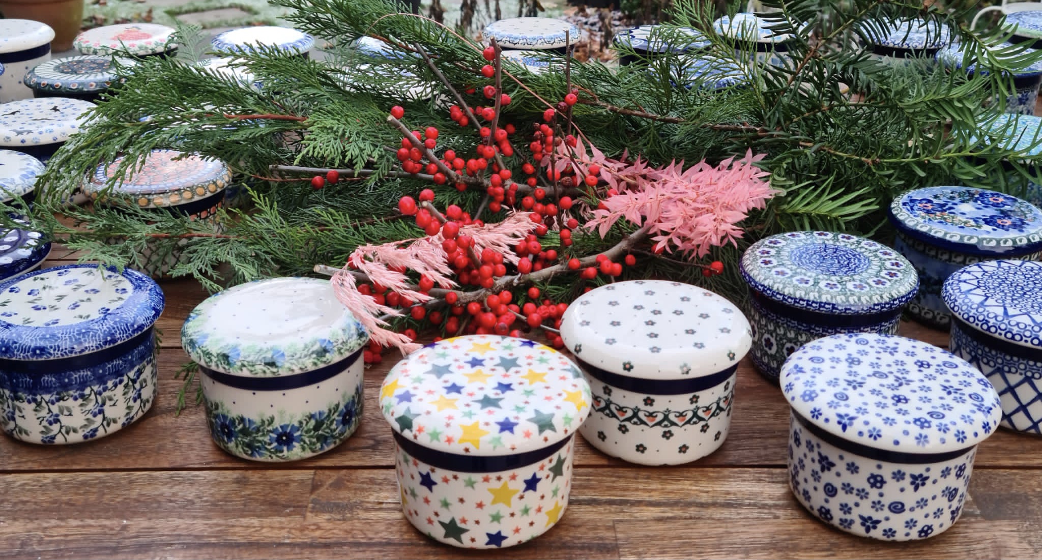 Bunzlauer Keramik Butterdose mit Wasserkühlung – Ceramika Artystyczna