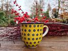 300 ml, 9 cm Tulpen Becher Bunzlauer Keramik